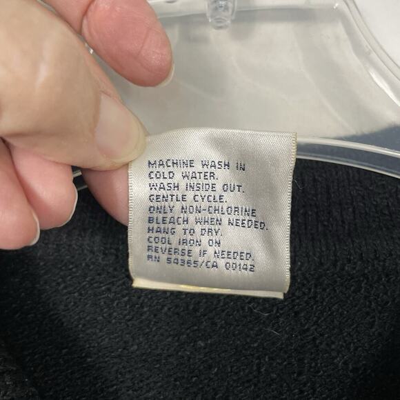 VTG Allison Daley Beaded Cat Sweater Size PL Black Full Zip Cardigan Fun Classic - Picture 13 of 16